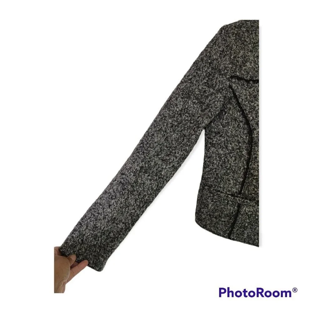 Les Conpains Gray Cropped Wool Blend Jacket Size M/L